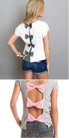 How to Make Bow Back T-shirt – DIY Tutorial