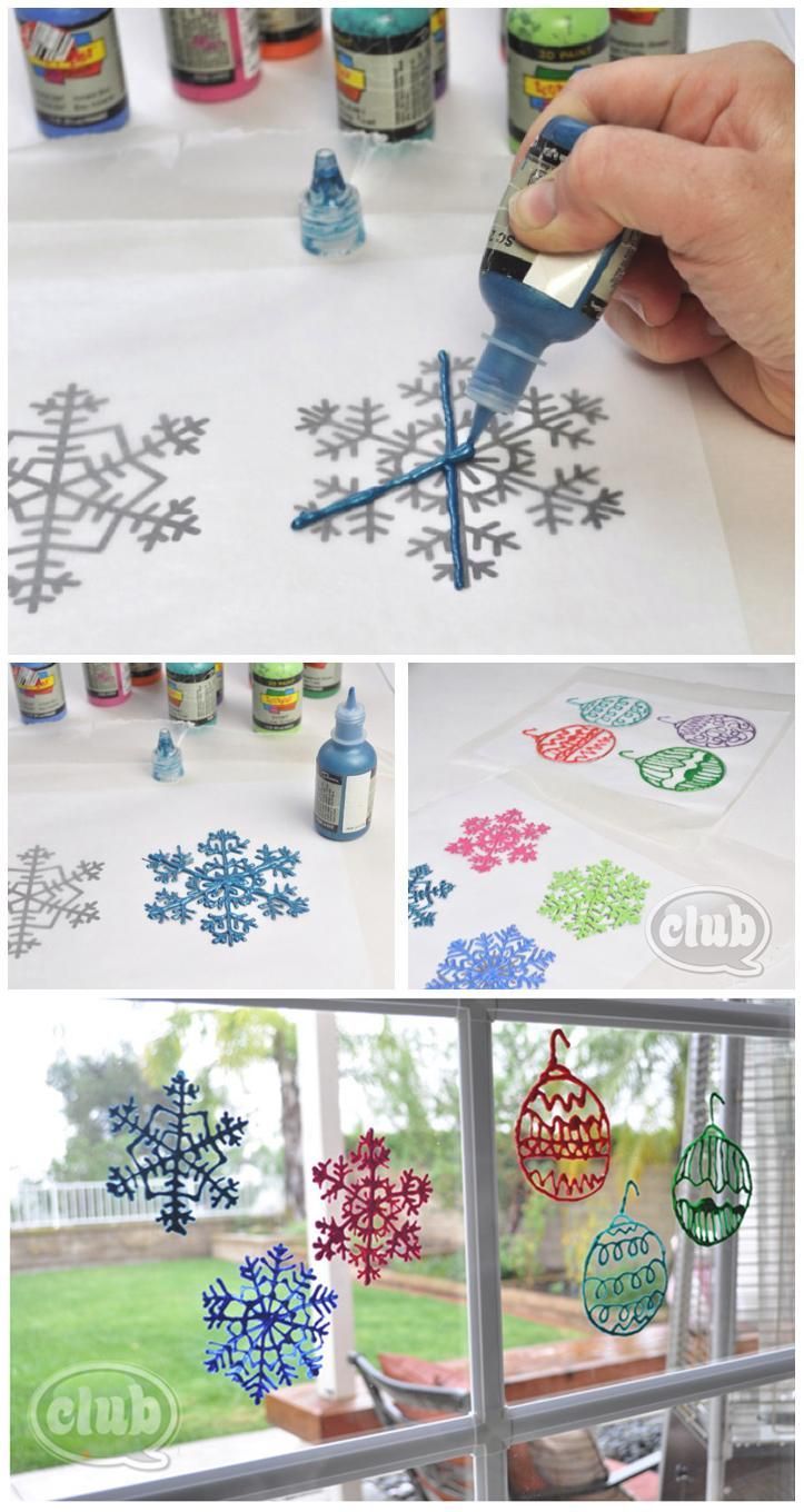 How to snowflake window clings! Might need to try this.