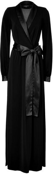 I have a long black bathrobe, but I wonder if I could add the satin trim and bow. Hmmmm…