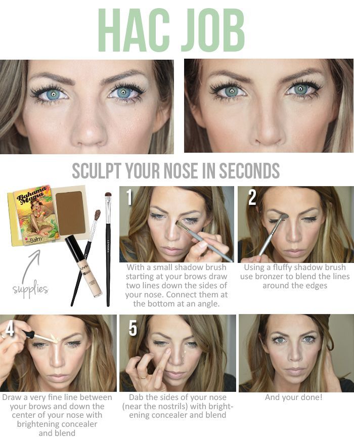 I just have to pin this because I can’t believe it!    Learn how to contour your nose.  Life changing I tell ya!