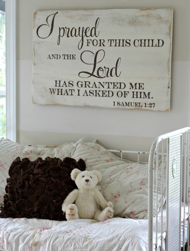 I prayed for this child || wood sign by Aimee Weaver Designs