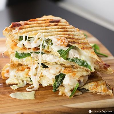 If you like Artichoke Spinach Dip, you are going to love this Spinach & Artichoke Panini with grilled chicken, marinated artichoke