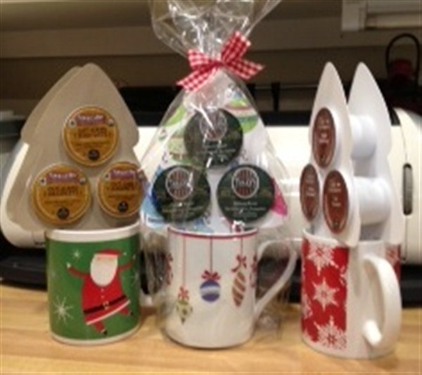 K-Cup Tree Mug:  I knew there was a way to incorporate the single cup drinks… hot choc, tea and coffees!  Just wait until the
