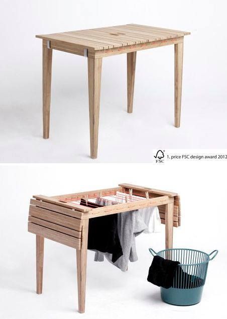 Laundry Table // Living in a Shoebox. OMG this would be huge or apartment living!