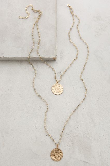 Layered gold necklace from Anthropologie