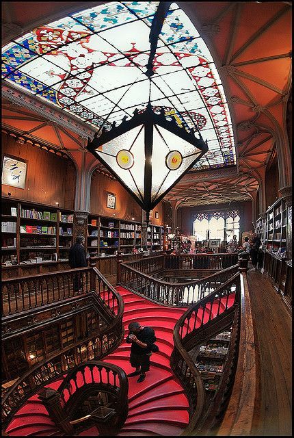Lello Bookshop, considered one of the most beautiful in the World. Located in Porto, Portugal…just 300 km from Lisbon!