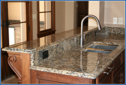 Looks just like real granite! The granite-like film goes right over old counter top…gotta try this….