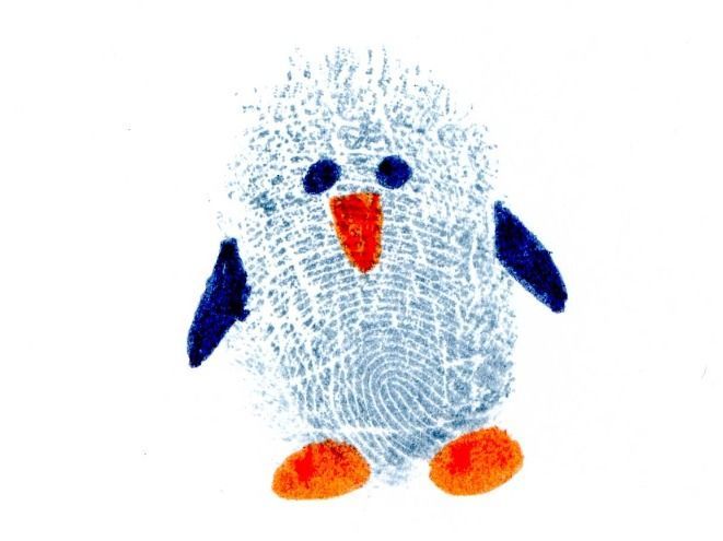 LUV! Kid’s fingerprint penguin. Great advent project to keep the kid’s busy and personalize our Christmas card envelopes at the