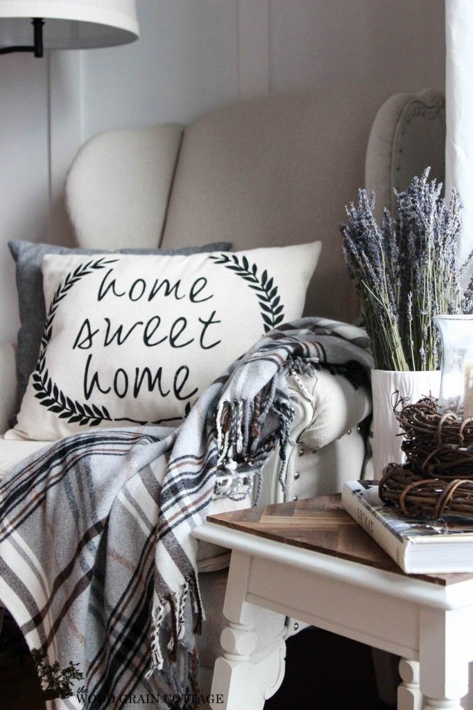 Make a Cottage Farmhouse Home Sweet Home Pillow @Fox Hollow Cottage