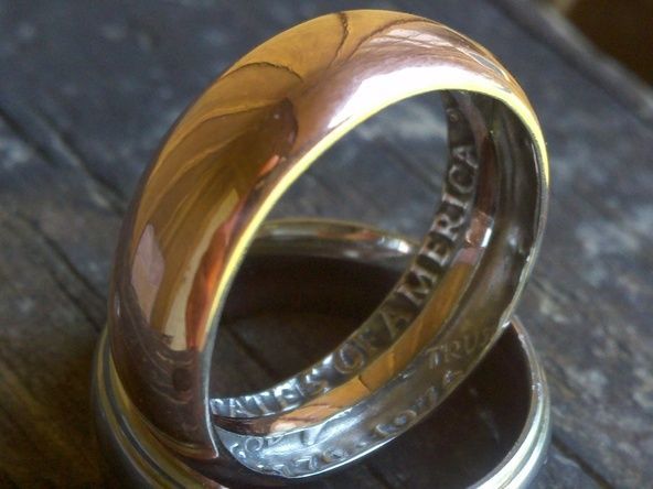 Make a ring out of any coin without power tools.