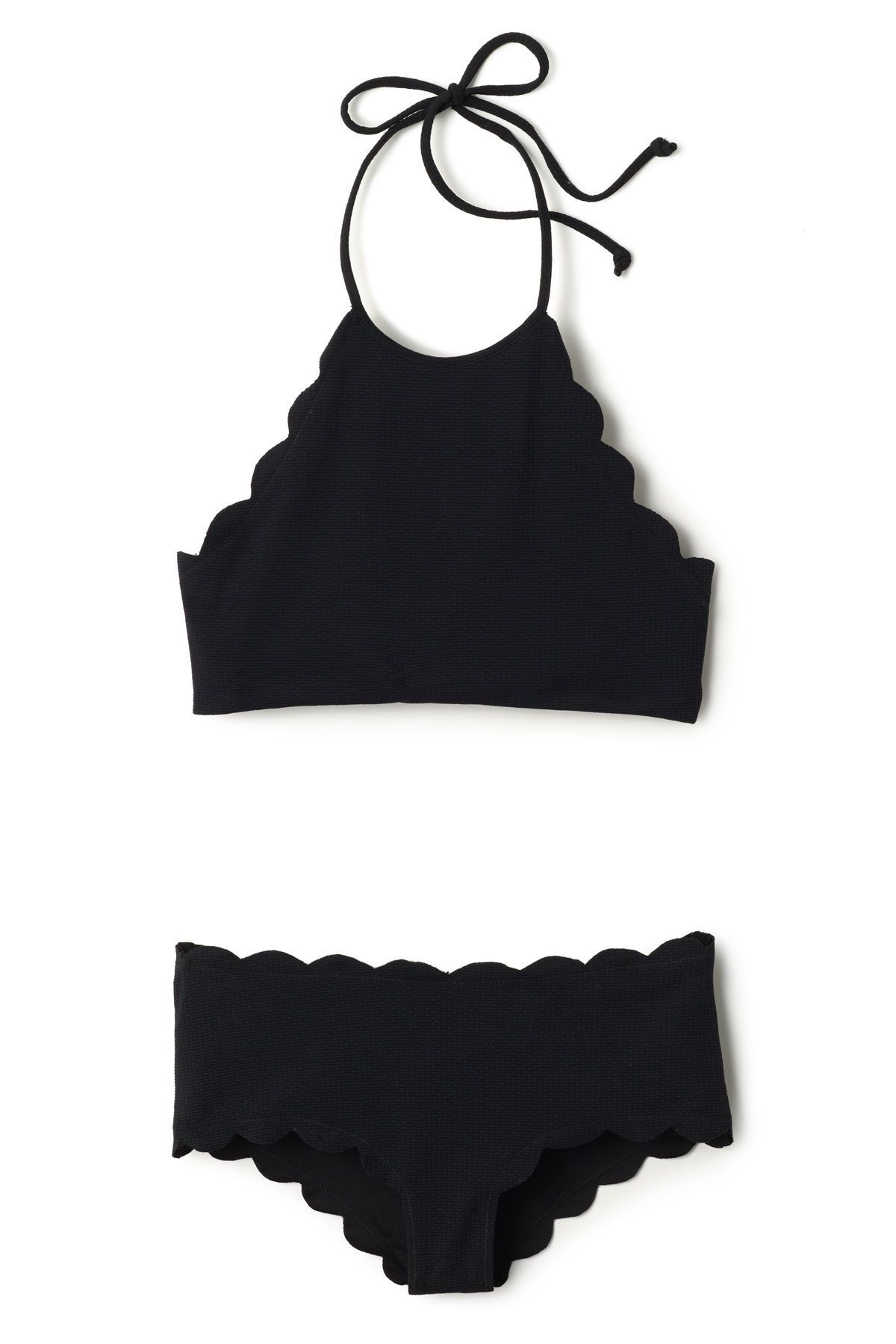 Marysia’s Antibes Scallop High Neck Halter Top | Everything But Water