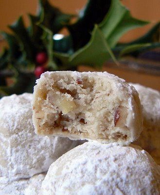 : Mexican Wedding Cookies 1 cup butter, softened 1/2 cup powdered sugar 1 teaspoon vanilla 2 1/4 cups all-purpose flour 3/4 cup