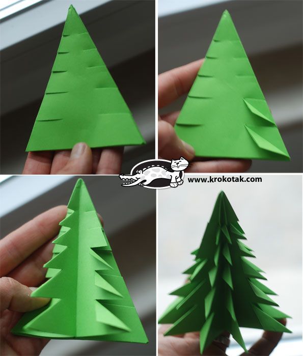 neat way to make paper Christmas Trees! with step by step picture instructions.