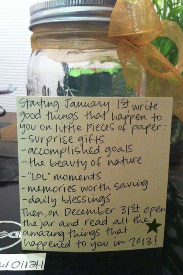 New Year Jar – did this in 2014 and it was fun to read on New Year’s Eve