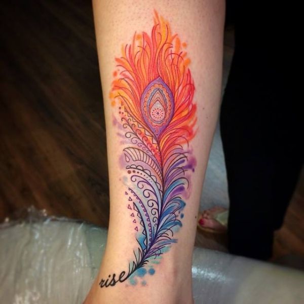 not totally crazy about this tat but love how it starts with a word and love the hazy coloring all around