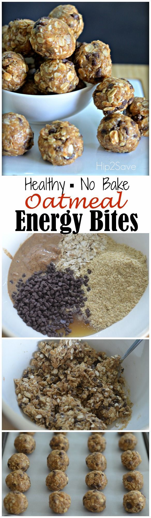 Oatmeal Energy Bites (Easy No-Bake Snack) – Hip2Save . Dates and date syrup instead of honey.