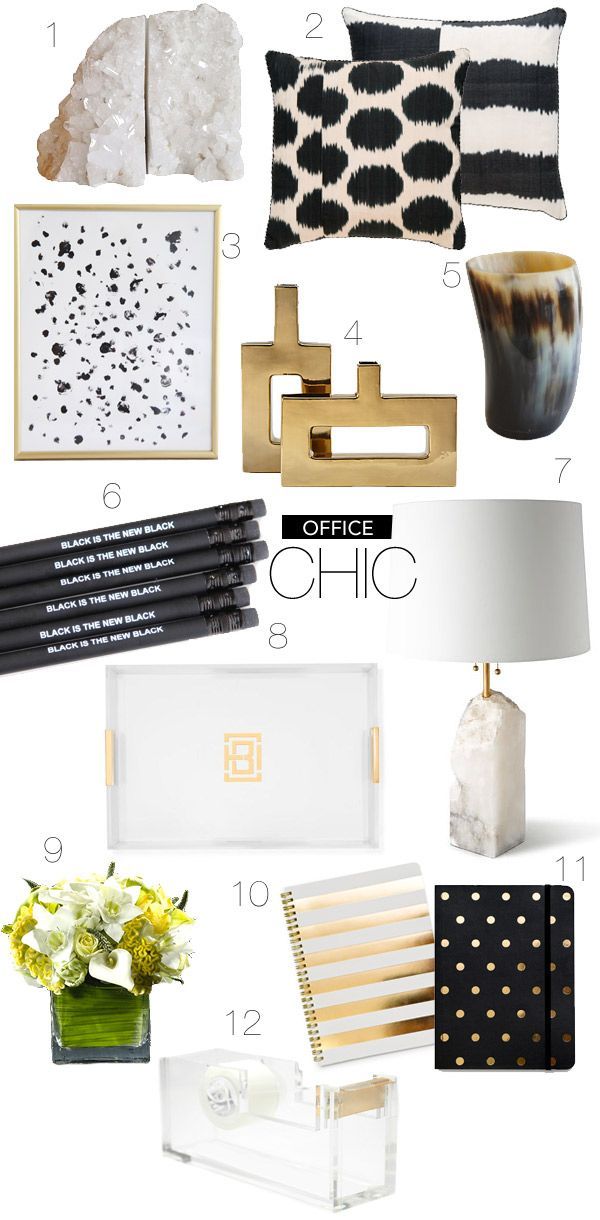 Office Ideas I OFFICE CHIC – gold office accessories