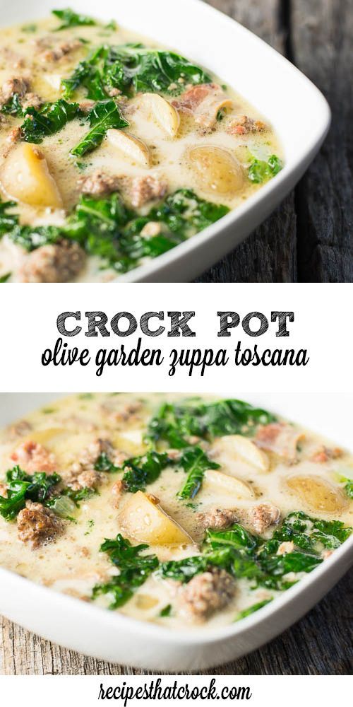 Olive Garden Zuppa Toscana Recipe: Fantastic hearty Tuscan soup. One of our favorite Olive Garden Copy Cat Recipes.
