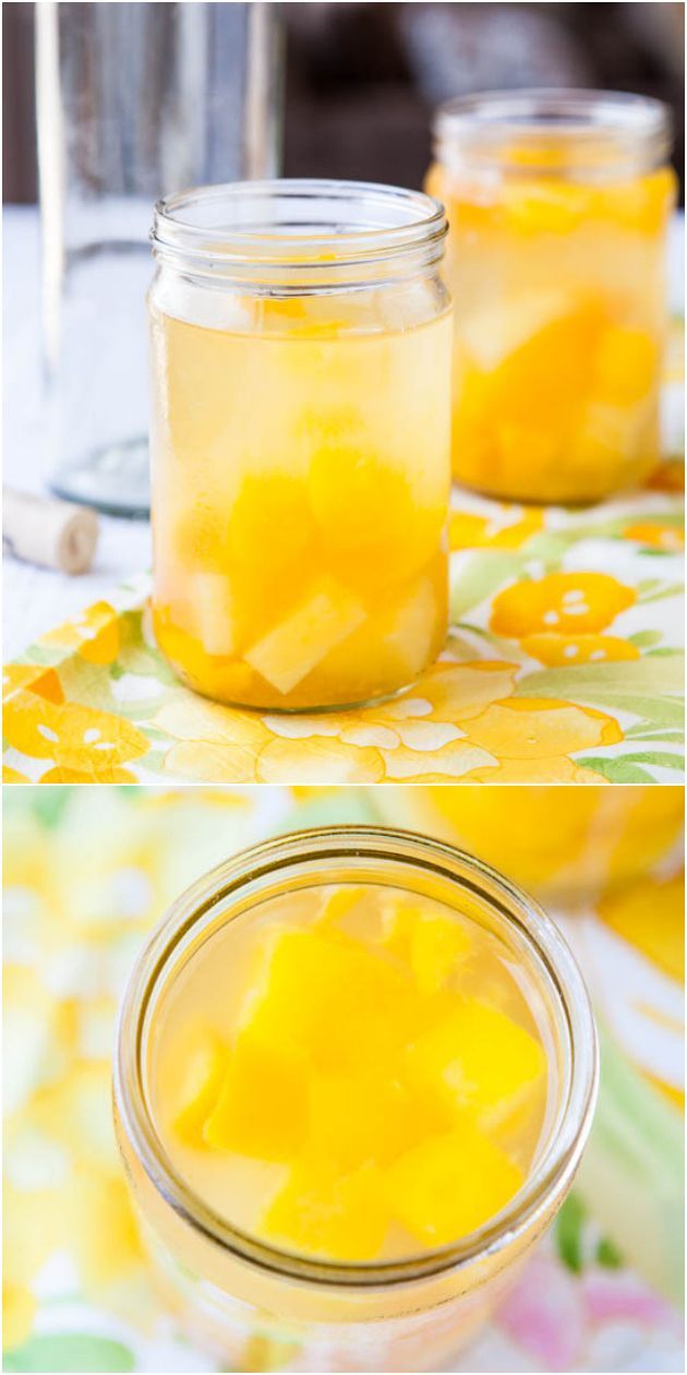 Peach Mango Pineapple White Sangria – Takes minutes to make & everyone loves it! A lighter & fresher alternative to red sangria!