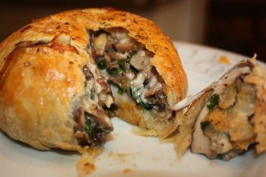 Portobello Wellington  uses phyllo dough (it would be good with some Philly steak inside too)