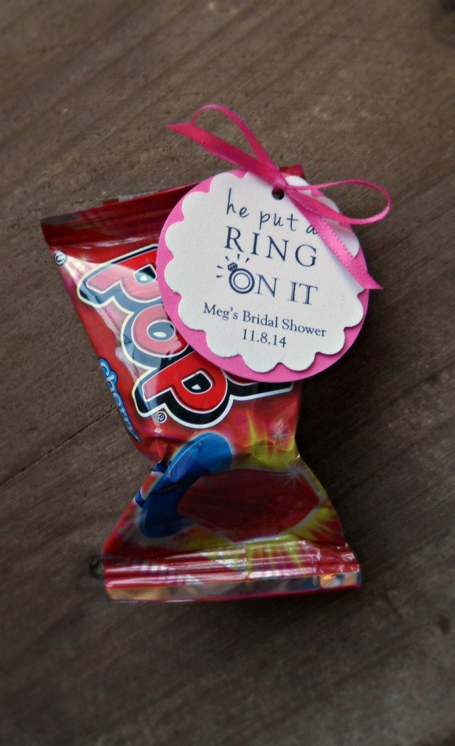 Ring Pop Favors- He Put A Ring On It – for Bridal Showers , Engagement Parties by MailmansDaughter on Etsy www.etsy.com/…