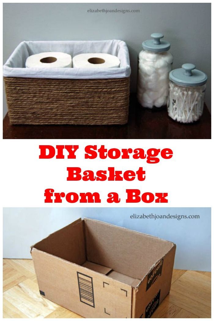 Save your boxes for creating storage with style like this box with a fabric liner.