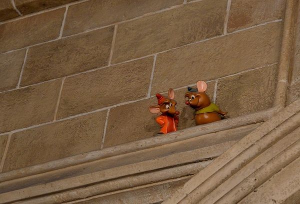 Secrets from Each Land of Disney’s Magic Kingdom- “Look for Jaq and Gus (Cinderella’s mouse-friends) in the rafters of the lobby.”