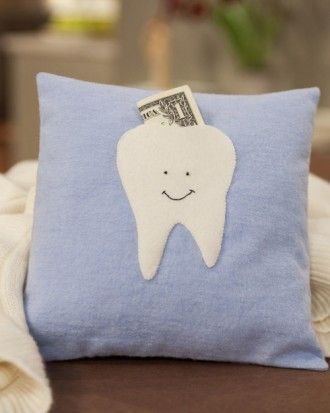 See the “Tooth Fairy Pillow” in our Easy Sewing Projects for Beginners gallery