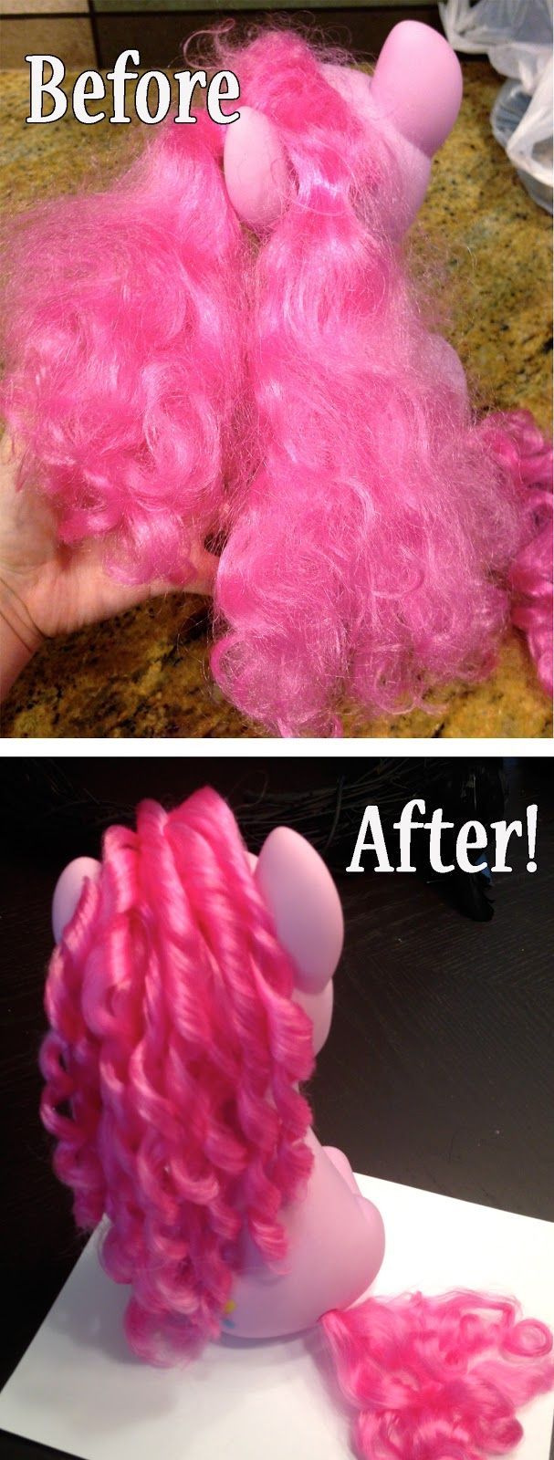 Seriously?! Where was this when I was little!! How To Fix Frizzy Doll Hair – Perfect for Ponies!