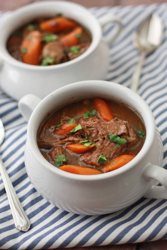 Slow Cooker Beef Stew – Paleo and Whole30 Friendly Beef Stew made in the slow cooker! // One Lovely Life