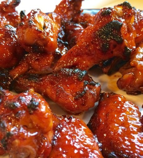 Slow Cooker Honey BBQ Chicken Wings for the Big Game #crockpot