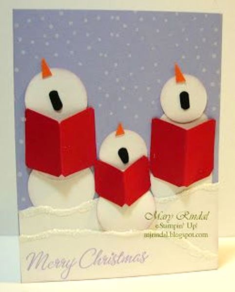 Snowman Christmas Card Designs,  Unique Handmade Christmas cards