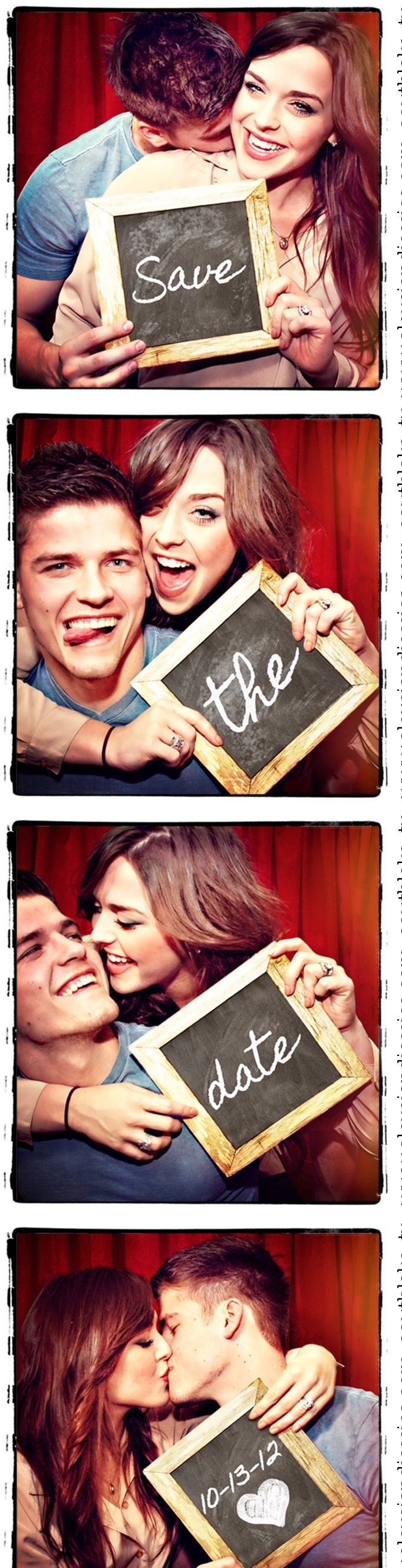 So cute! Especially for those couples who have gotten engaged in a photo booth!