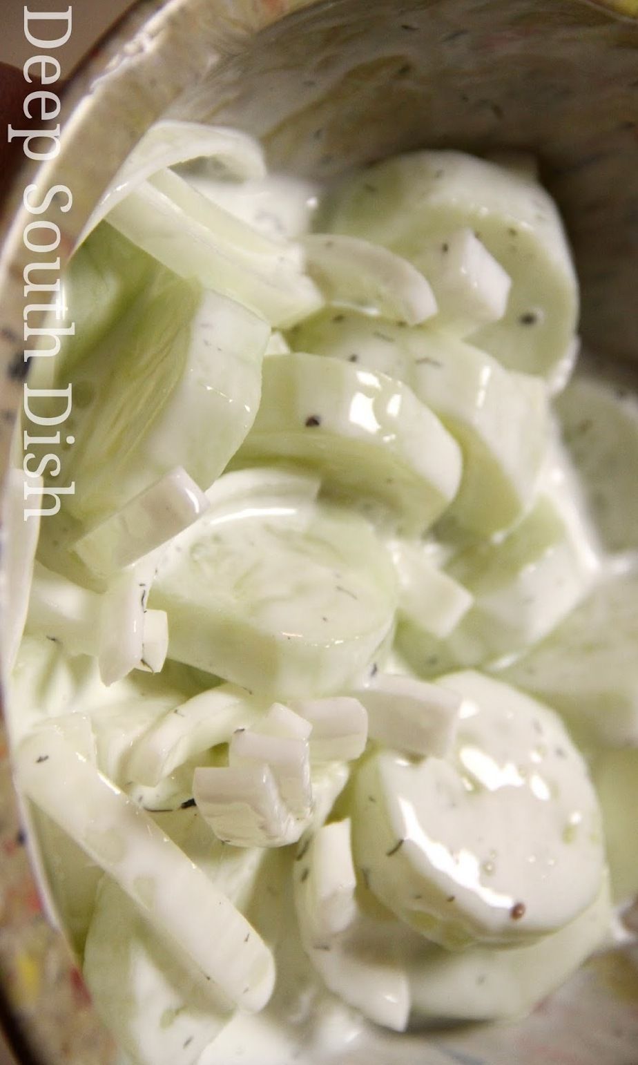 Sour Cream Cucumber and Onion #Salad recipe – Deep South Dish