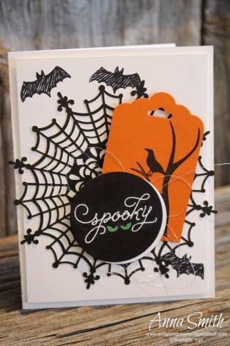 Spooky Spiderweb Halloween Card made with Among the Branches stamp set #tgifc14