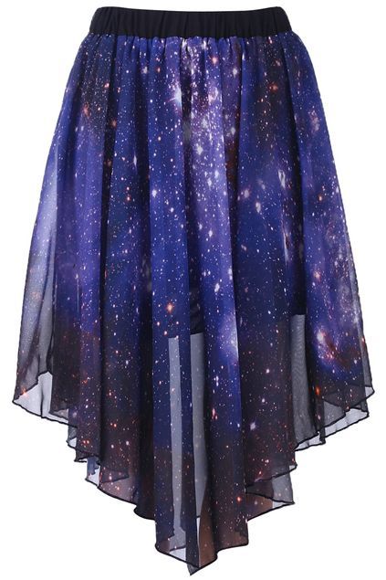 Starry Night Asymmetric Skirt; would also be awesome for a Doctor Who outfit.