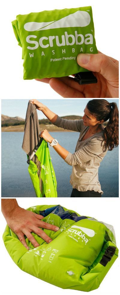 The Scrubba Wash Bag is the world’s lightest and most compact washing machine that fits in your pocket and requires no