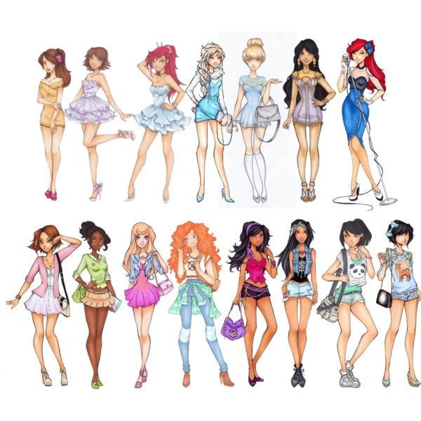 These modern disney things make me angry. Why do their outfits have to be so skimpy? Their skirts are Way shorter than they need