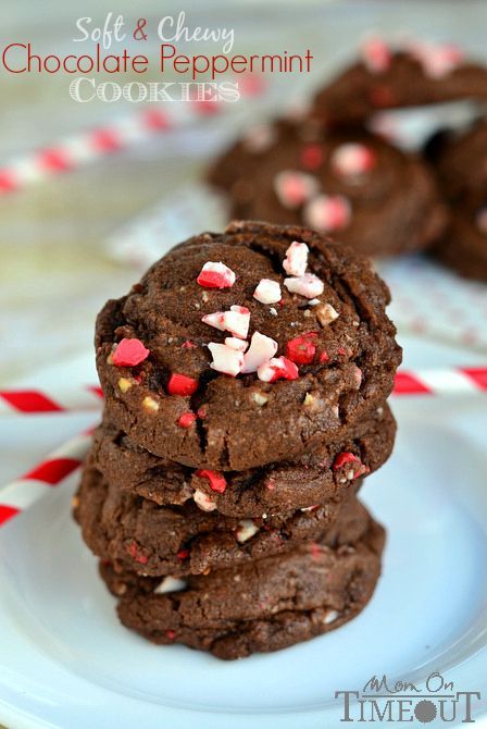 These soft and chewy Chocolate Peppermint Cookies have the perfect amount of peppermint flavor to make them bright and festive!