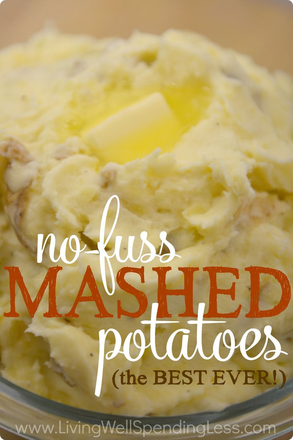 Think homemade mashed potatoes are too much work?  Think again my friends.  These mouthwatering potatoes are practically perfect