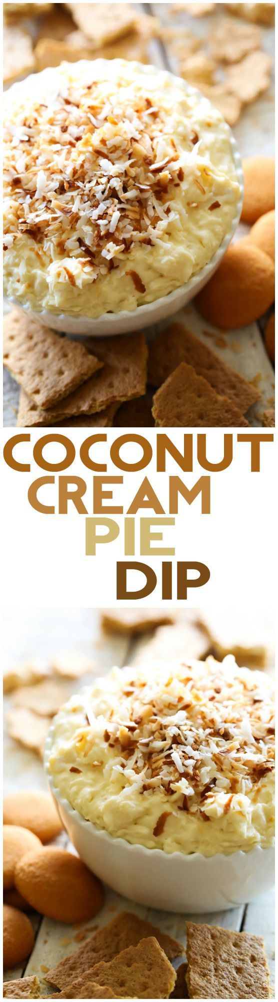 This Coconut Cream Pie Dip is seriously INCREDIBLE! The most delicious coconut cream pie transformed into one unforgettable