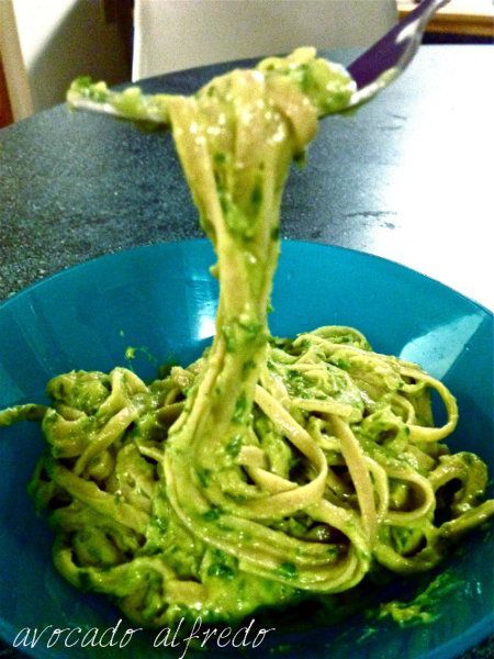 This has become one of my fav recipes. Avocado Alfredo from The Collegiate Vegan. You can make this sauce in 5 minutes! (And when