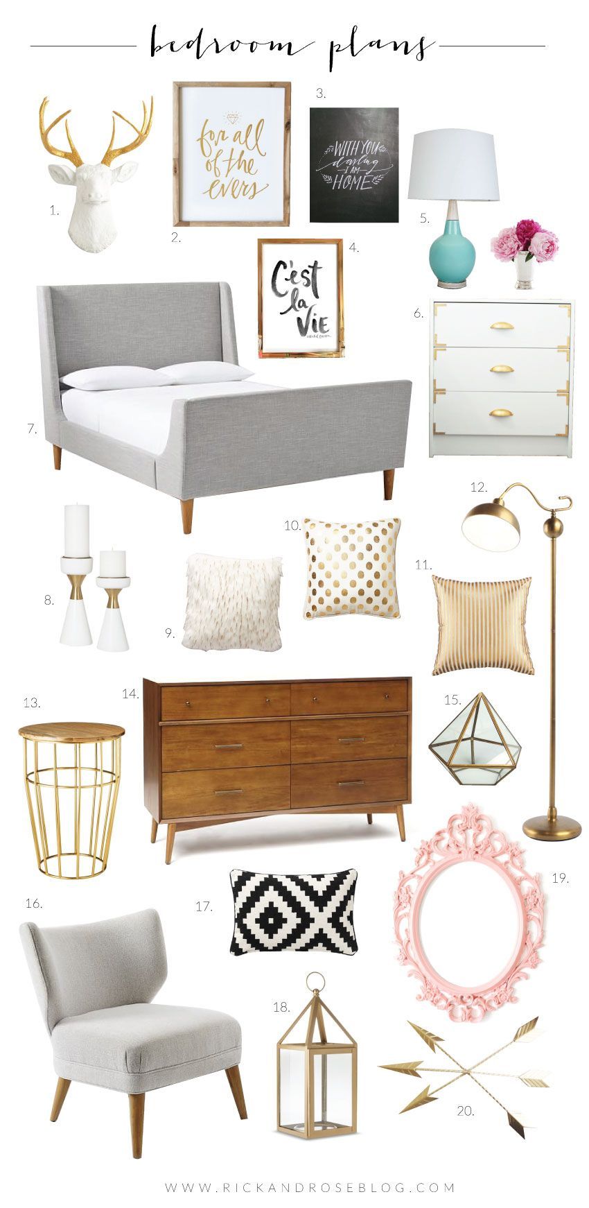 This is our master bedroom plans, as you can see I have gold fever, and want to mix it with black, gray, mint and a little touch