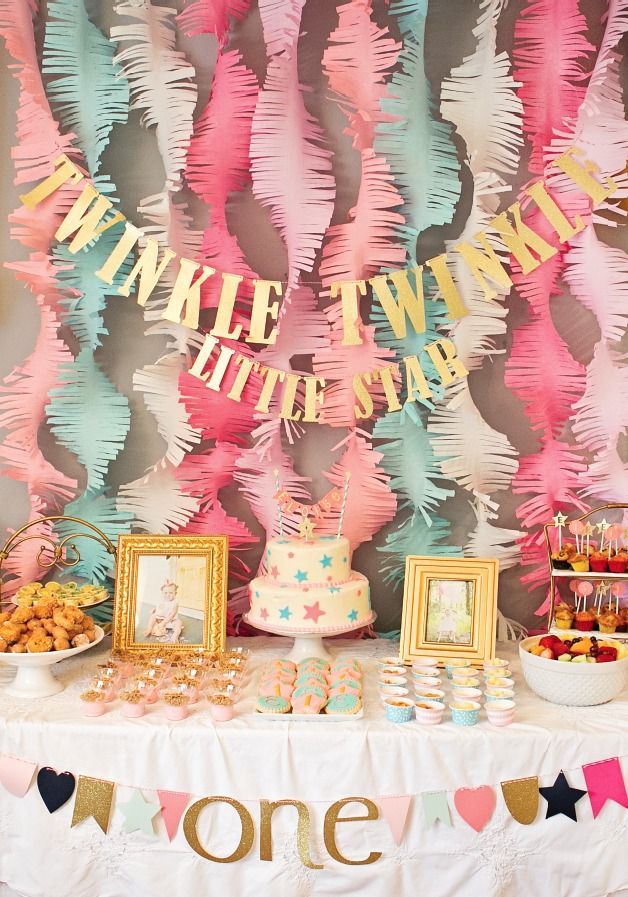 This “Twinkle Twinkle Little Star” first birthday party is a fabulous way to celebrate your baby turning 1 year old. With