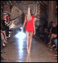 This woman’s long journey down the runway: | The 23 Most Painfully Awkward Things That Happened In 2013