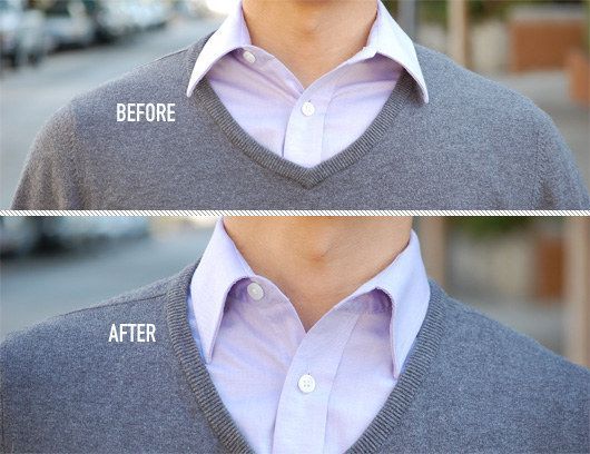 To look more professional and put together, don’t forget about collar stays. | 29 Little Things Guys Can Do To Instantly Be More
