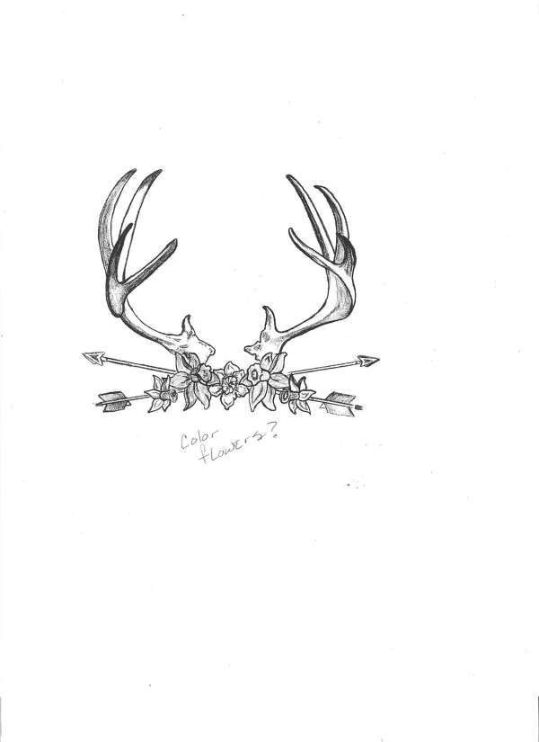 tribal deer tatoos | Deer Rack Tattoos Mirrors And Plaques Can Mount Any Racks
