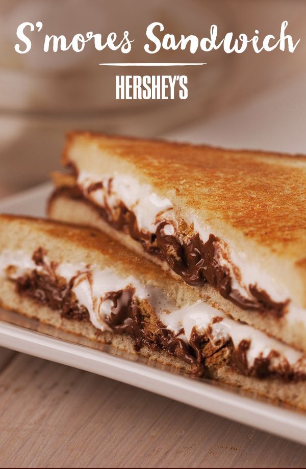 Turn the classic HERSHEY’S chocolate and marshmallow S’mores you know and love – into a sandwich.