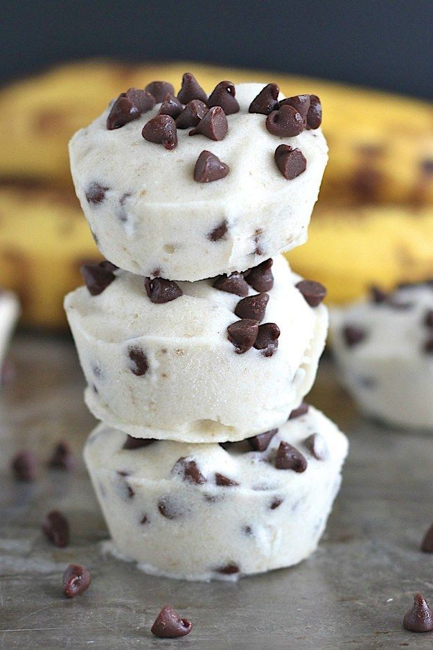 Two-Ingredient Banana and Chocolate Chip Ice Cream Bites | 21 Easy 3-Ingredient Snacks That Are Actually Good For You