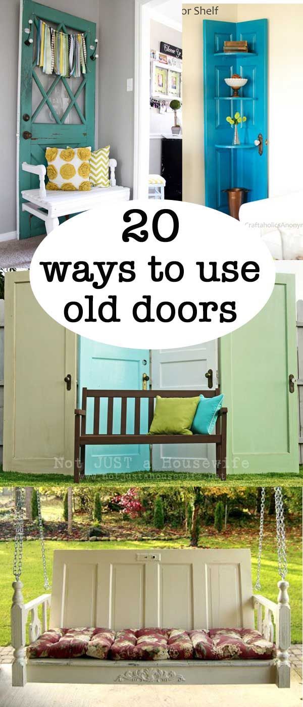 Use old doors in a new way with these great ideas for turning old doors into something useful and new for your home.